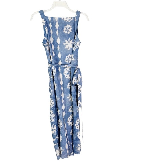 Rebecca Taylor Linen Paper Fleur Whisper Midi Dress Blue Size XS - Picture 8 of 14